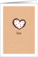 Dotty Hearts kraft Love Card