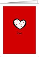 Dotty Hearts red Love Card