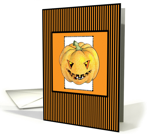 Halloween Stripes Orange card (90343)