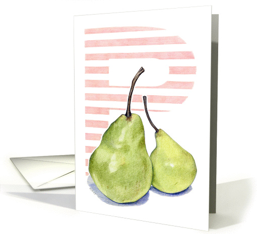 P is for Pear card (90456)