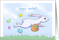 Easter Rabbit Run Happy Easter Card