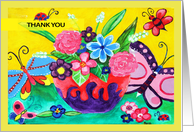 Butterflies & Ladybugs Thank You Card