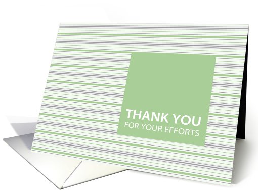 Pistachio Stripe Thank You For Your Efforts card (918225)