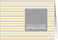 Amber Stripe Employee Appreciation Card