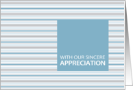 Cornflower Stripe Employee Appreciation Card