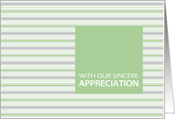 Pistachio Stripe Employee Appreciation Card