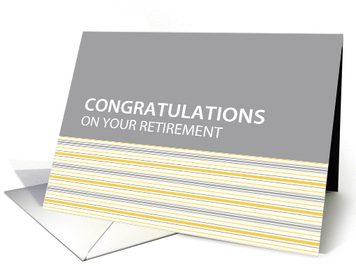 Amber Stripe Retirement Congratulations card (918251)