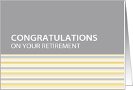 Amber Stripe Retirement Congratulations Card