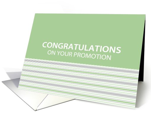 Pistachio Stripe Promotion Congratulations card (918261)