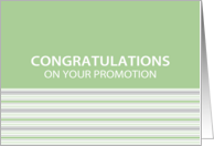 Pistachio Stripe Promotion Congratulations Card