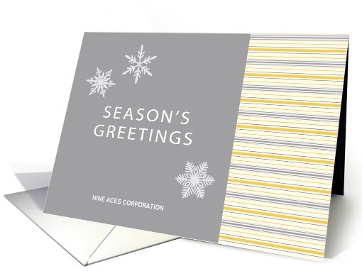 Amber Stripe Vendor/Supplier Season's Greetings Card Customizable card