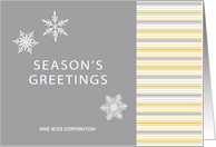 Amber Stripe Vendor/Supplier Season’s Greetings Card Customizable card