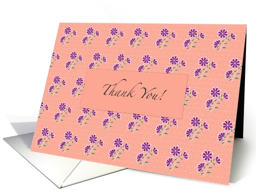 Tula Floral Batik Thank You card (957575)