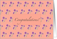 Tula Floral Batik Congratulations Card