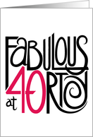 Fabulous at 40! card