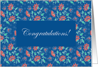 Aiyana Floral Batik Congratulations Card