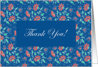 Aiyana Floral Batik Thank You Card