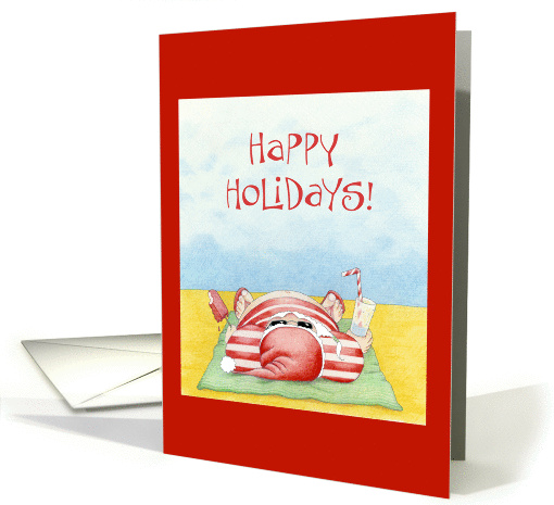 Santa in the Sand Red card (99163)