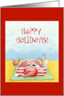 Santa in the Sand Red card