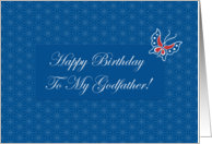 Happy Birthday Godfather, Aiyana Batik with Butterfly Card