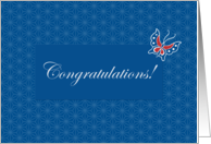 Congratulations, Aiyana Batik with Butterfly Card