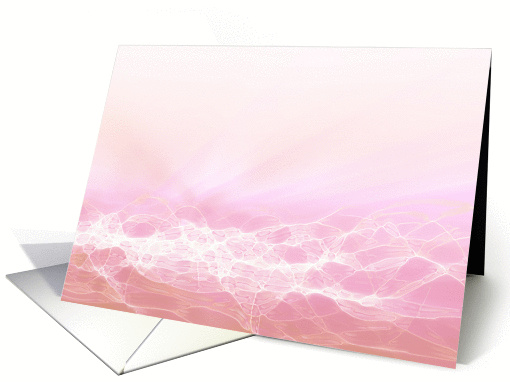 Breast Cancer- Breast Exam Reminder (Pink Abstract Wave) card (270785)