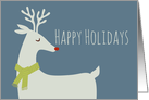 Modern Reindeer Happy Holidays card