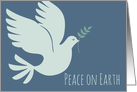Modern Peace On Earth Dove Holiday Greeting card