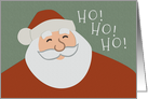 Simple Santa HO HO HO! Christmas Greetings card