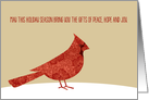 Modern Cardinal Holiday Wishes Card