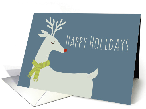 Modern Reindeer Happy Holidays card (1345062)