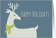 Modern Reindeer Happy Holidays card