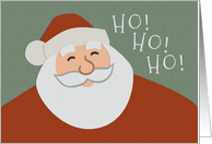 Simple Santa HO HO HO! Christmas Greetings card