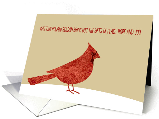 Modern Cardinal Holiday Wishes card (1345302)