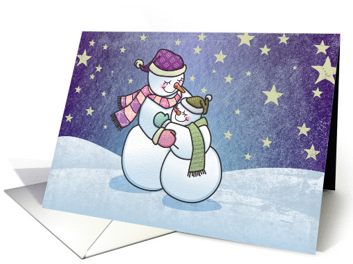 Snowman Hugs Holiday card (284986)