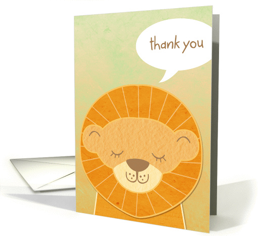 Cute Kids Lion Thank You card (302588)