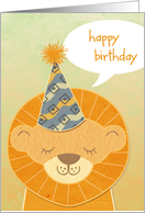 Cute Kids Lion Happy Birthday Card