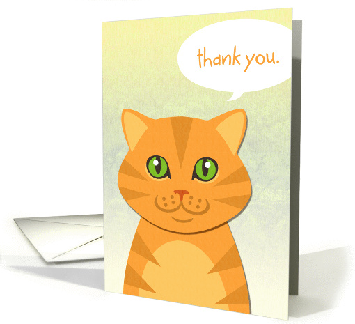 Cute Kids Cat Thank You card (334184)