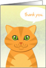 Cute Kids Cat Thank You Card