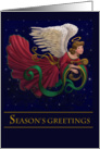 Christmas Angel With Harp card
