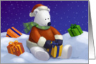 Santa Polar Bear card