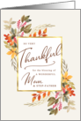 Fall Foliage Thanksgiving Greeting for Mom and Step-Father card