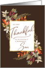 Thankful Fall Foliage Thanksgiving Greeting for Son card
