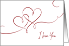 Valentine’s Day Linked Hearts I Love You card