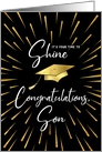 Graduation Time to Shine Gold Fireworks - Congratulations Son card