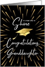 Graduation Time to Shine Gold Fireworks Congratulations Granddaughter card
