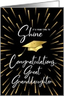 Graduation Time to Shine Fireworks Congratulations Great-Granddaughter card