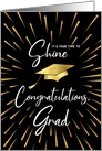 Congratulations Grad - Time to Shine Gold Fireworks card
