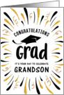 Graduation Congratulations Grandson with Festive Streamers card