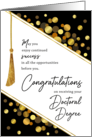 Graduation Congratulations Doctoral Degree Faux Tassel Gold Confetti card